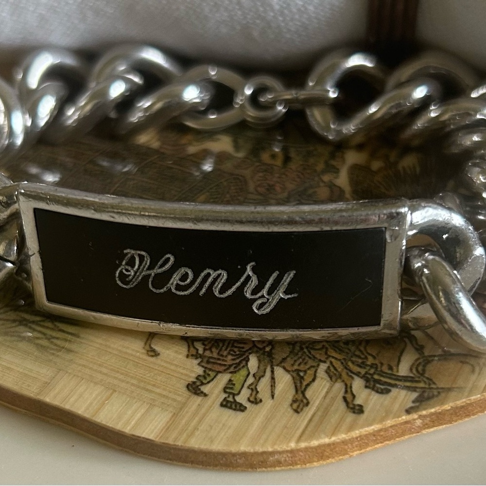 Vintage Speidal Chain Engraved Bracelet